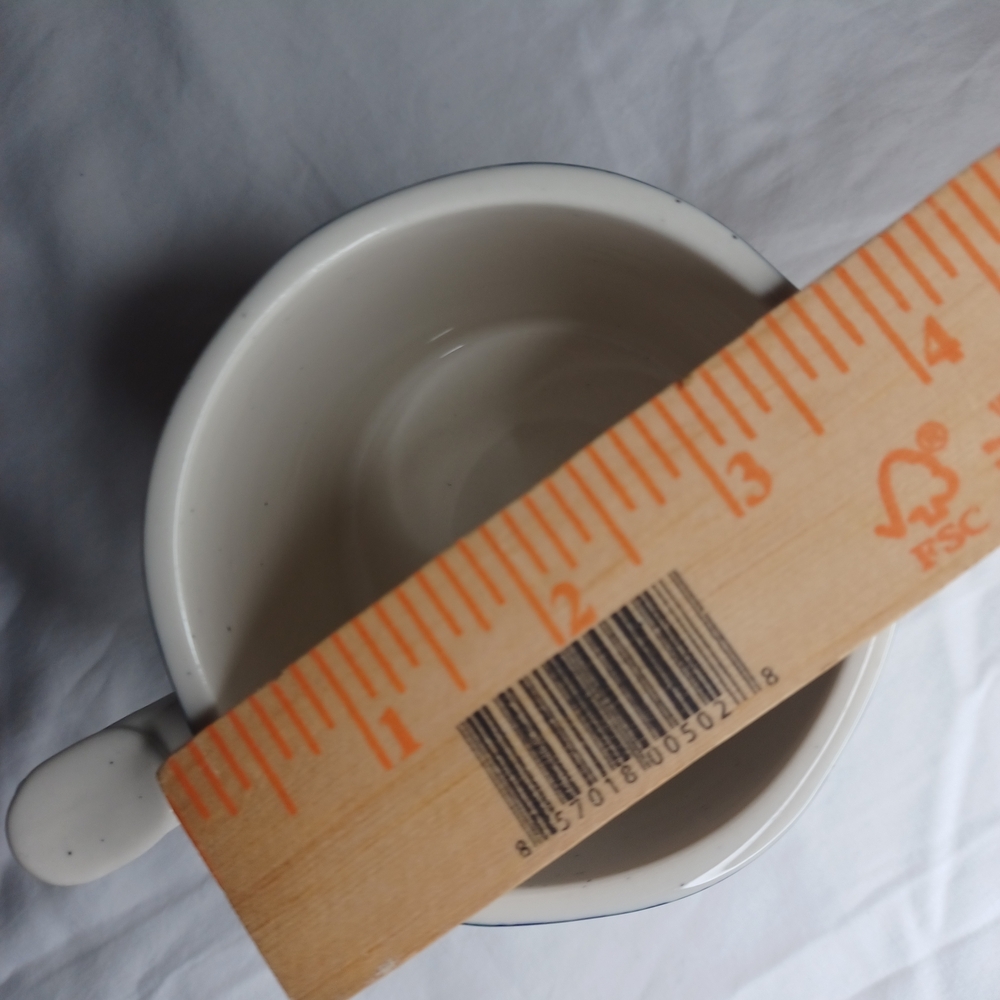 Anthropologie Blue Monogram Mug With Floral Design - Picture 6 of 6